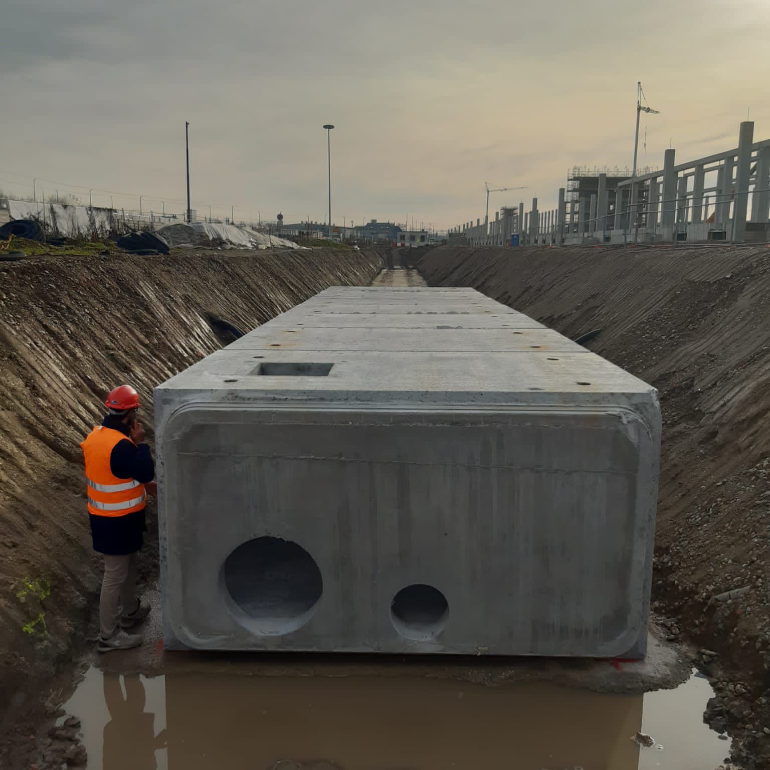 Immagine per il progetto del cantiere Vasche prefabbricate per il nuovo padiglione ortofrutta di Milano