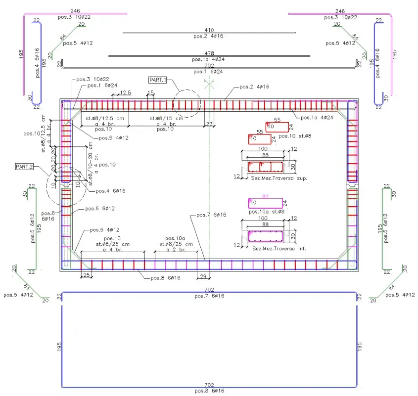 Elaborato grafico per il progetto Tombino prefabbricato per l’attraversamento del Torrente Funandola a Montemurlo